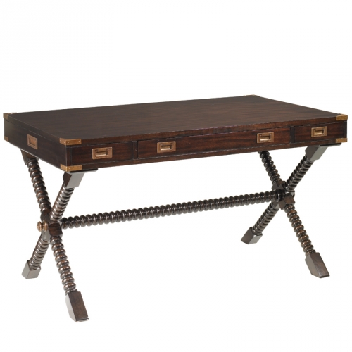 Poets Crossing Writing Desk in Ribbon Stripe Mahogany