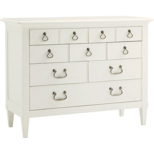 Elbow Beach 8 Drawer Dresser in White Wood