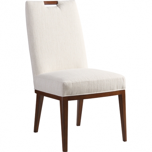 Coles Bay Dining Chair in Ivory Fabric & Wood (Set of 2)