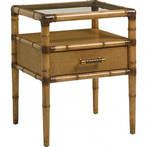 Bayshore 1 Drawer Nightstand in Raffia & Bamboo