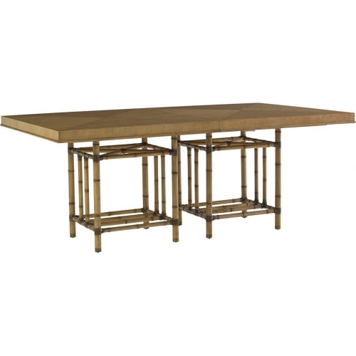 Caneel Bay 76" Extension Dining Table in Bamboo & Wood Veneer