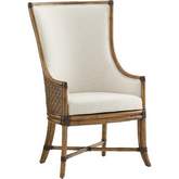 Balfour Host Dining Chair in Rattan & Sand Fabric (Set of 2)