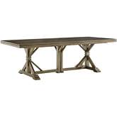 Pierpoint 96" Extension Double Pedestal Dining Table in Gray Wood