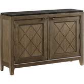 Emerson Hall Accent Chest I Travertine & Driftwood Gray