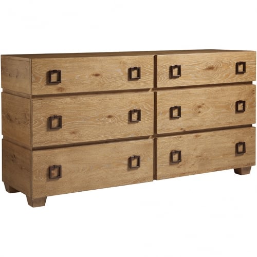 Armiston 6 Drawer Double Dresser in Knotty Oak