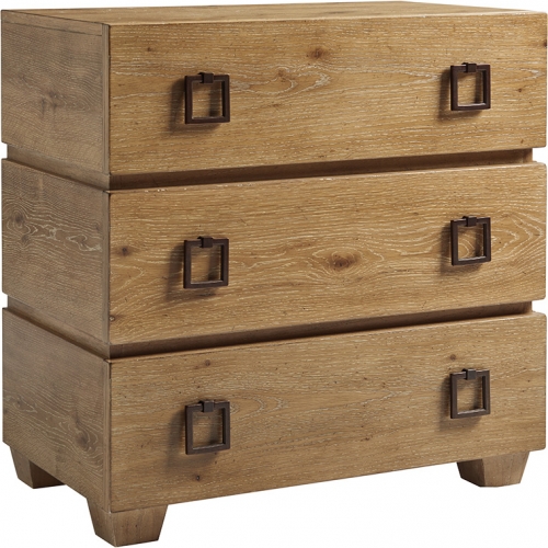 Hanbury 3 Drawer Nightstand in Knotty Oak