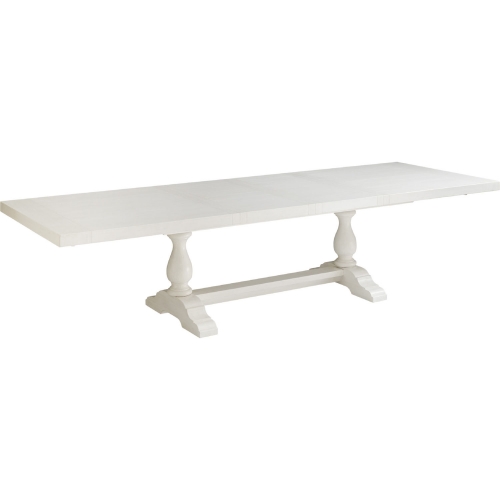 Captiva 88" Trestle Dining Table in Shell White Wood