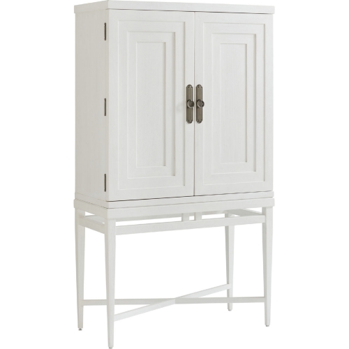 Jensen Beach Bar Cabinet in Shell White Wood