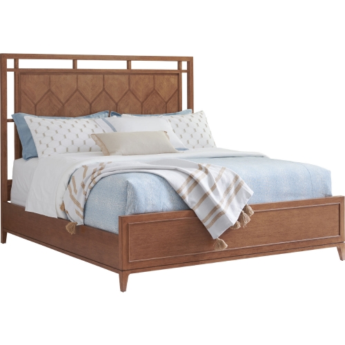 Rancho Mirage Queen Panel Bed in Sundrenched Sierra Tan Wood