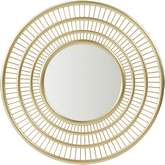 Ambrose Round Mirror in Gold Finished Silver Leaf