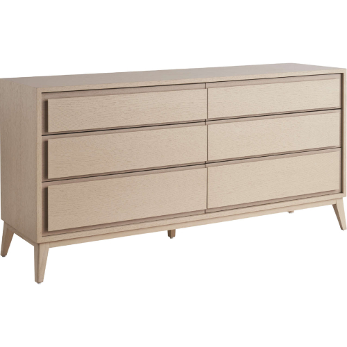 Latham 6 Drawer Double Dresser in Sand Drift Finish Wood