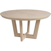 Hanson 58" Round Dining Table in Sand Drift Finish Wood