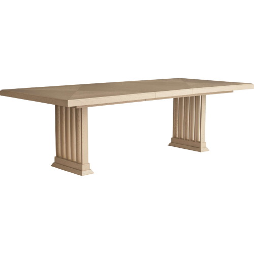 Belaire 78" Extension Dining Table in Sand Drift Finish Wood