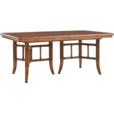 Fischer Island Double Pedestal Dining Table w/ Cherry, Maple & Ebony Top