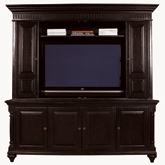 Wellington 83" TV Stand Entertainment Console & Deck (Hutch) in Deep Tamarind