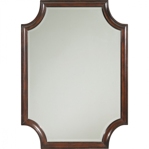 Catalina Rectangular Mirror in Brentwood Finish w/ Scalloped Edges