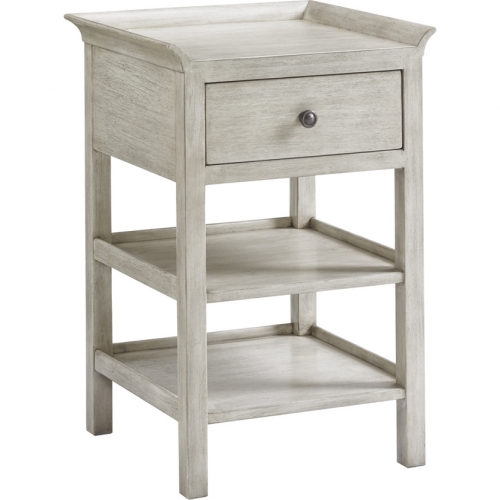 Pellham Nightstand in Oyster Shell Finish Wood