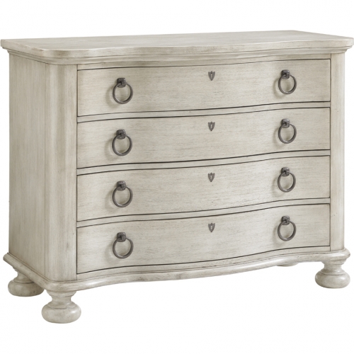 Bridgeport 4 Drawer Bachelors Chest in Oyster Shell Finish Wood