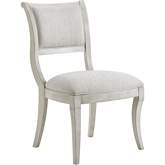 Eastport Dining Chair in Shell Wood & Gray Ivory Fabric (Set of 2)