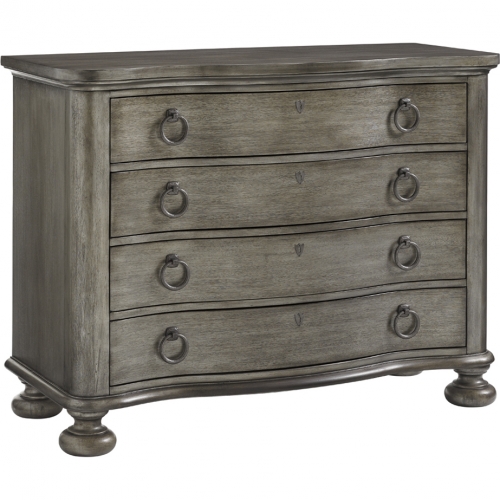 Sandy Ridge 4 Drawer Bachelors Chest in Silver Gray Finish Wood