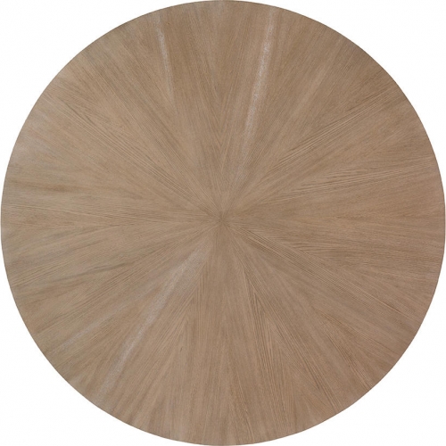 Rendezvous 60" Round Dining Table Top in Radial Taupe Gray Wood