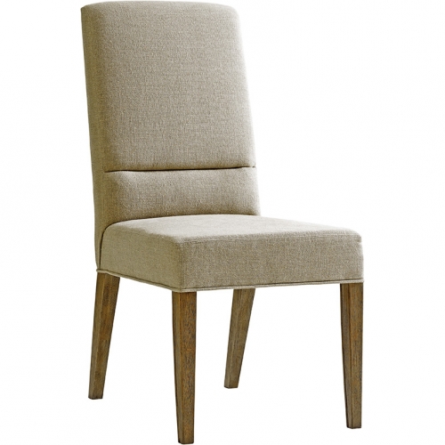 Metro Dining Chair in Taupe Gray Wood & Dove Gray Fabric (Set of 2)