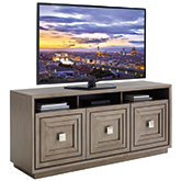 Ariana Basel 68" Media Console TV Stand in Platinum Silver Gray