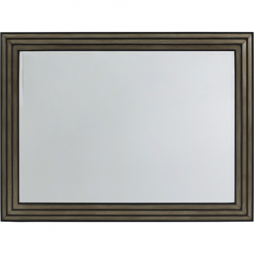 Miranda Mirror in Platinum & Charcoal Gray