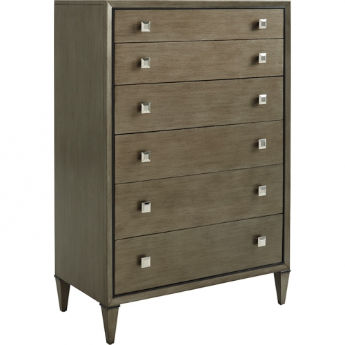 Remy Drawer Chest in Platinum Finish