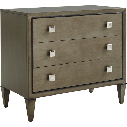 Paloma Nightstand in Platinum Finish