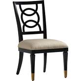 Pierce Dining Chair in Ivory Taupe Fabric & Espresso Wood (Set of 2)