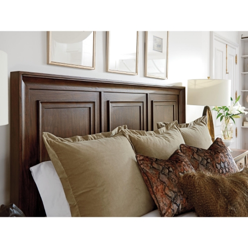 Walnut Creek Panel CA King Headboard in Walnut Finish