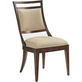 Driscoll Dining Chair in Gold Maize Fabric & Walnut Finish (Set of 2)