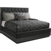 Maranello Queen Bed in Tufted Charcoal Gray Fabric