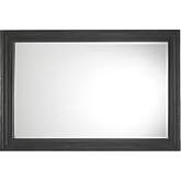 Volante Landscape Mirror in Gray Wood & Metal