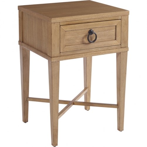 Clay 1 Drawer Nightstand in Sandstone Finish Wood