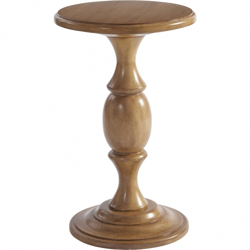 Yacht Club Martini End Table in Sandstone Finish Wood