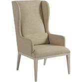 Seacliff Host Wing Dining Chair in Sailcloth Wood & Ivory Fabric (Set of 2)