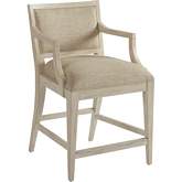 Eastbluff Counter Stool in Sailcloth Wood & Ivory Fabric