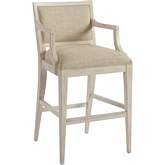 Eastbluff Bar Stool in Sailcloth Wood & Ivory Fabric