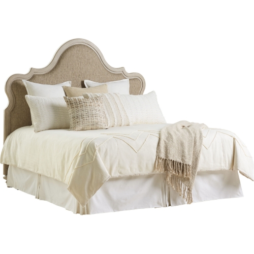 Zuma CA King Headboard in Taupe Finish & Fabric