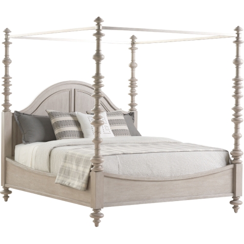 Heathercliff King Poster Bed in Dune Taupe Finish