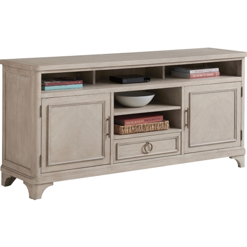 Rocky Oaks Media Console TV Stand in Dune Taupe Finish