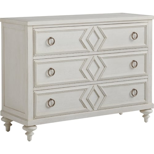 Viewpoint 3 Drawer Dresser in Whitesands Linen White Finish