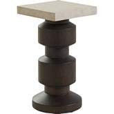 Calamigos Accent Table in Cast Concrete & Espresso Finish