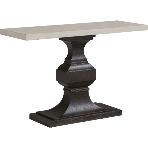 Tivoli Console Table in Concrete & Surfwood Espresso Finish