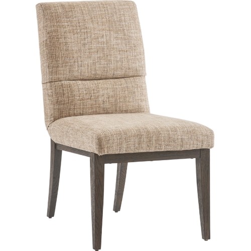 Glenwild Dining Chair in Brown Wood & Taupe Fabric (Set of 2)