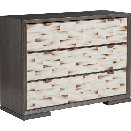 Juniper Hall Chest in Wood, Faux Horn & Metal