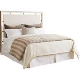 Post Ranch Queen Headboard in Winter White Wood & Metal