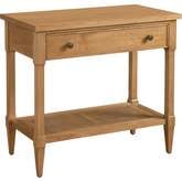 Aster Open Nightstand in Table Rock Nutmeg Brown Finish & Cane